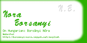 nora borsanyi business card